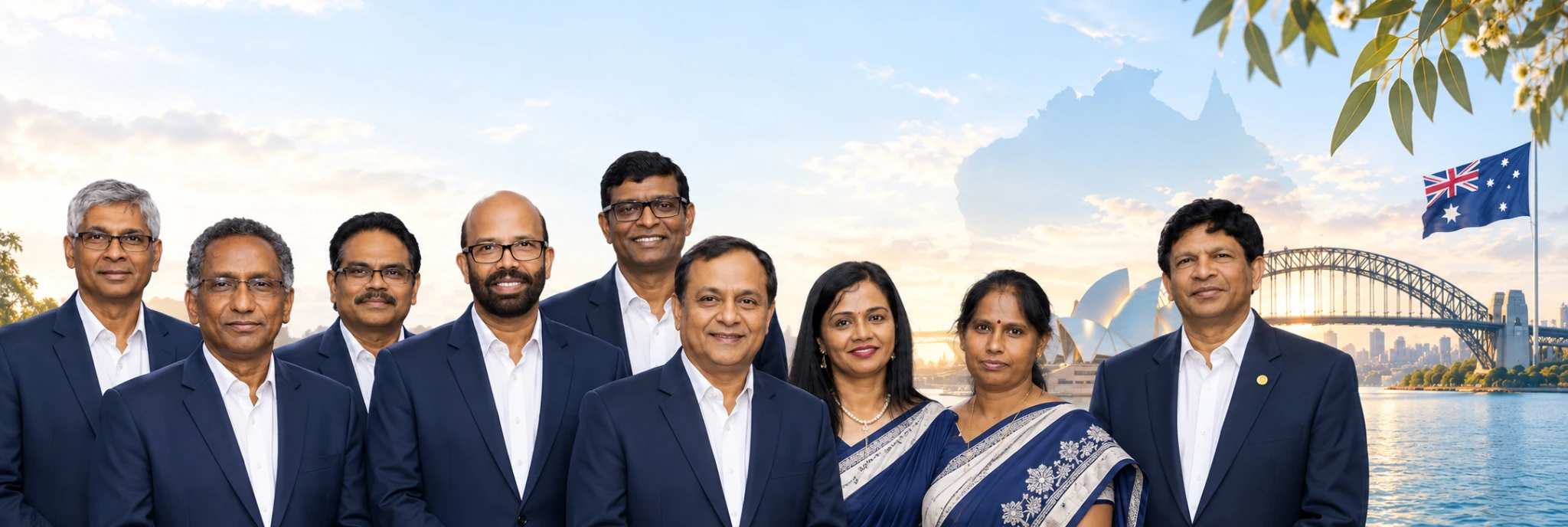 Supplied team portrait at Sydney Harbour